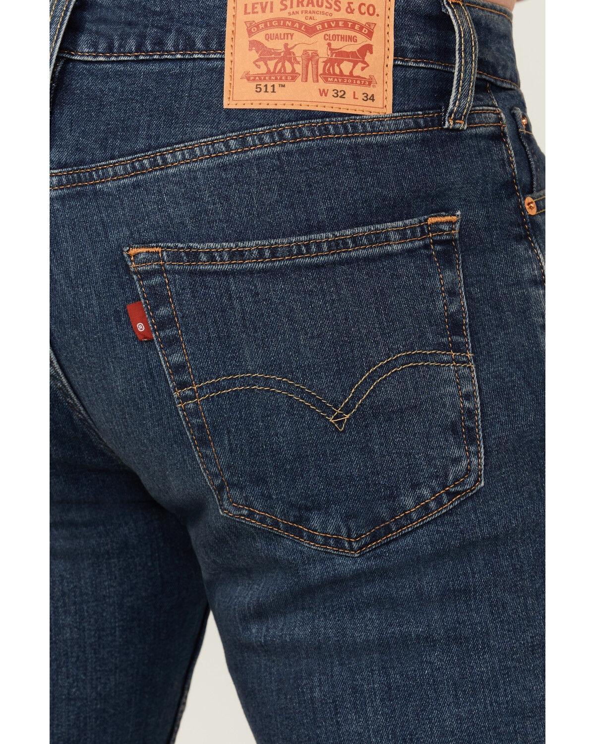 Image #4 - Levi's Men's Throttle Dark Wash Modern Stretch Slim Fit Jeans, Indigo, hi-res