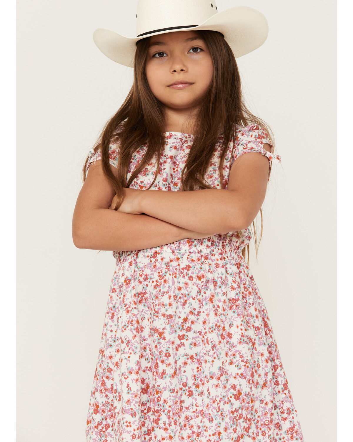Image #2 - Shyanne Girls' Ditsy Printed Mini Dress, Ivory, hi-res