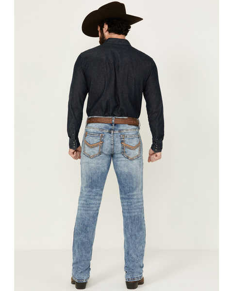 Image #3 - Cody James Men's Clover Leaf Light Wash Slim Straight Stretch Denim Jeans , Blue, hi-res