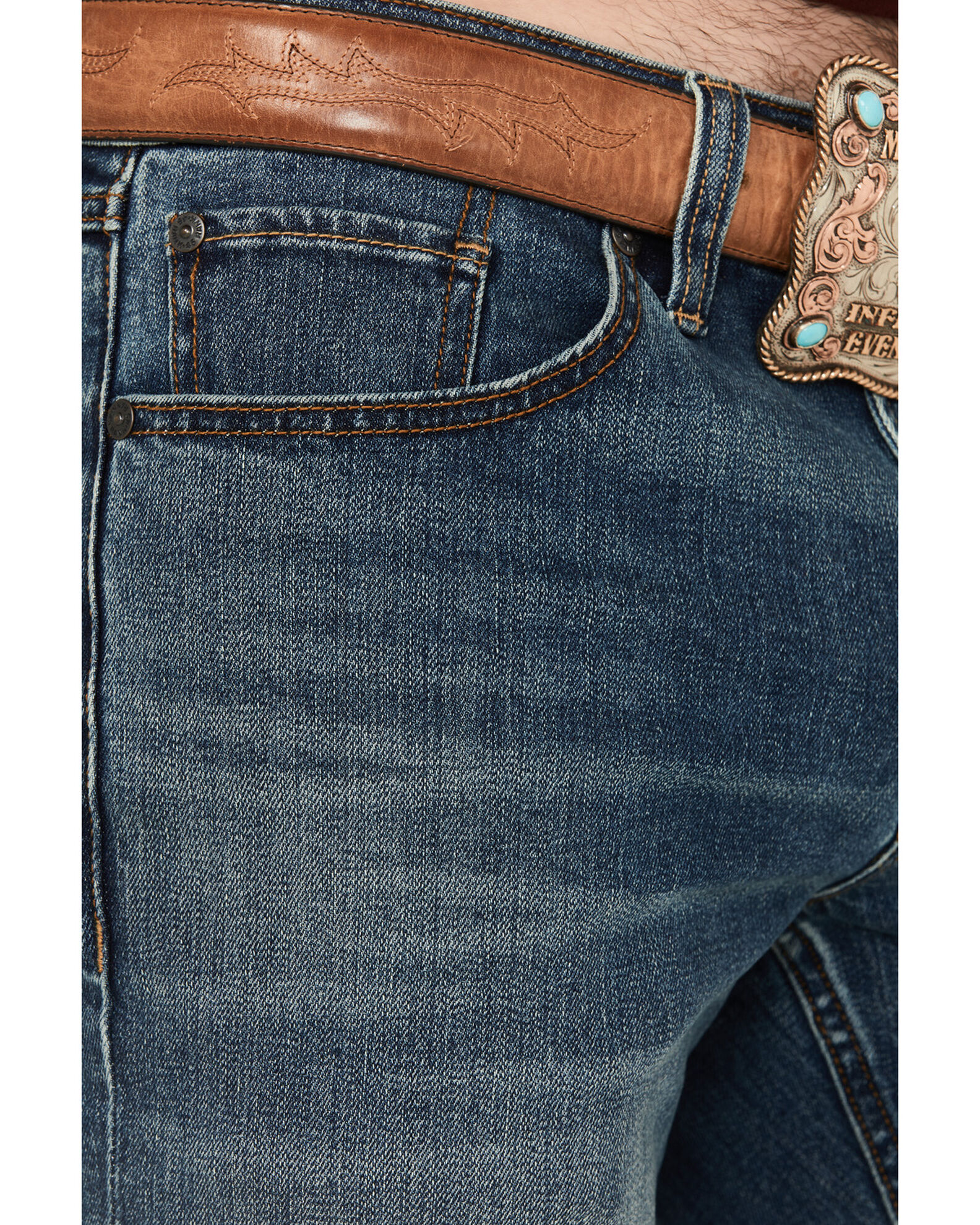 Product Name: RANK 45® Men's Roadrunner Medium Wash Slim Straight Stretch  Denim Jeans - Tall