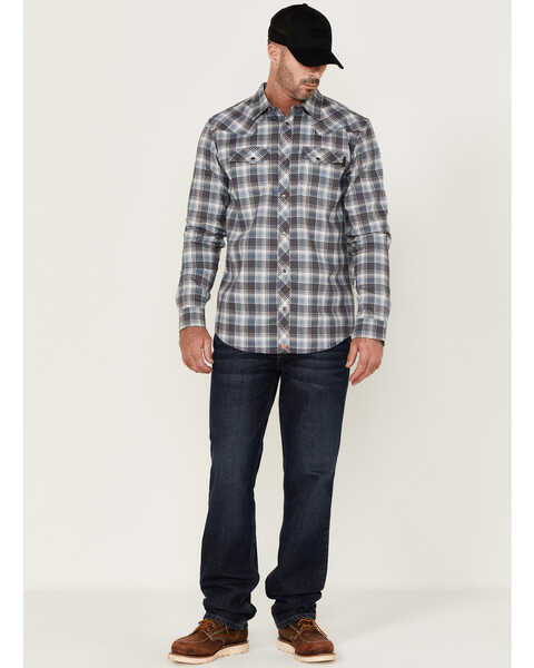 Image #2 - Cody James Men's FR Large Plaid Long Sleeve Snap Work Shirt , Charcoal, hi-res
