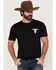 Image #2 - Wrangler Men's Boot Barn Exclusive Steer Head Logo Short Sleeve Graphic T-Shirt, Black, hi-res
