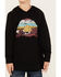 Image #3 - Rock & Roll Denim Boys' Sunset Graphic Hooded Sweatshirt, Black, hi-res