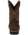 Image #4 - Justin Men's Fireman Brown Western Boots - Square Toe, Brown, hi-res