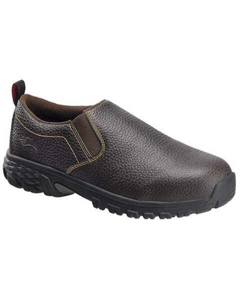 Image #1 - Avenger Men's Flight Brown Waterproof Work Shoes - Alloy Toe, Brown, hi-res