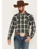 Image #1 - Cody James Men's Buck Plaid Print Long Sleeve Snap Western Flannel Shirt, , hi-res