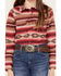 Image #3 - Ariat Girls' Southwestern Serape Striped Long Sleeve Snap Western Shirt, Pink, hi-res