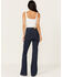 Image #3 - Show Me Your Mumu Women's Dark Wash Hawn Bell Flare Stretch Denim Jeans , Dark Wash, hi-res