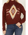 Image #3 - Rock & Roll Denim Women's Southwestern Print Turtleneck Sweater, Rust Copper, hi-res