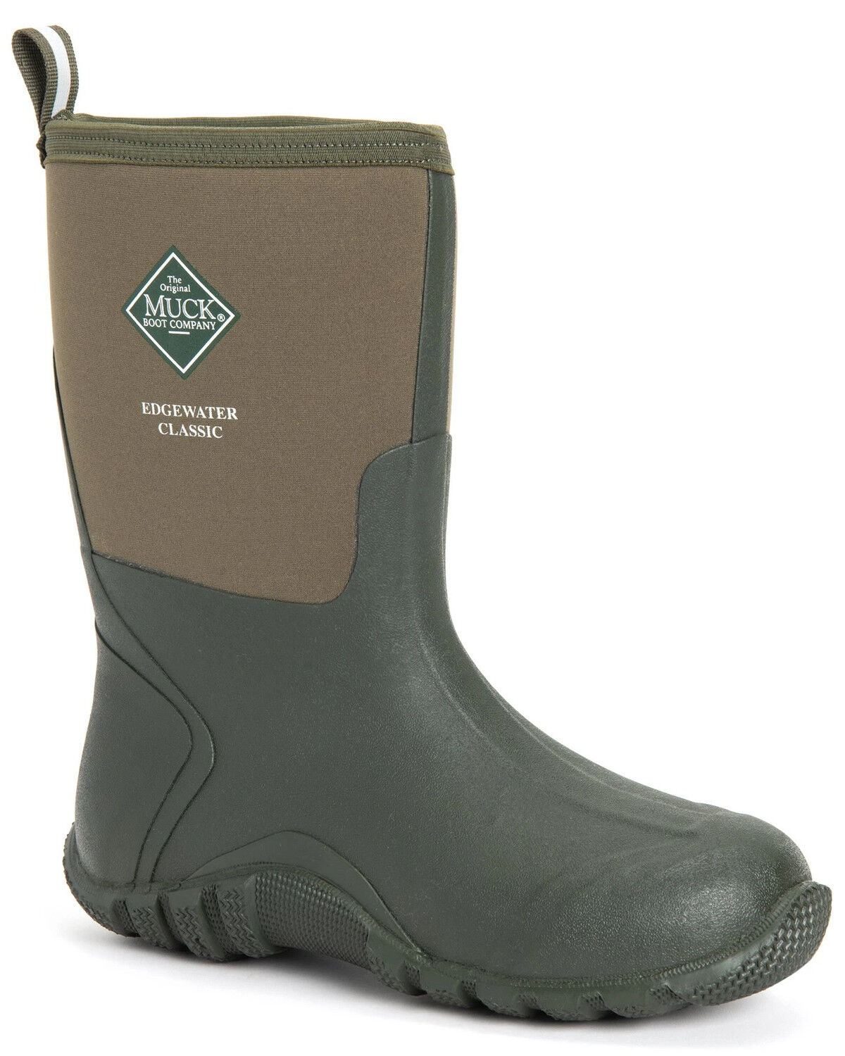 Image #1 - Muck Boots Men's Edgewater Classic Rubber Boots - Round Toe, Green, hi-res