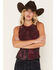 Image #1 - Shyanne Women's Conversational Horse Print Graphic Tank, Maroon, hi-res