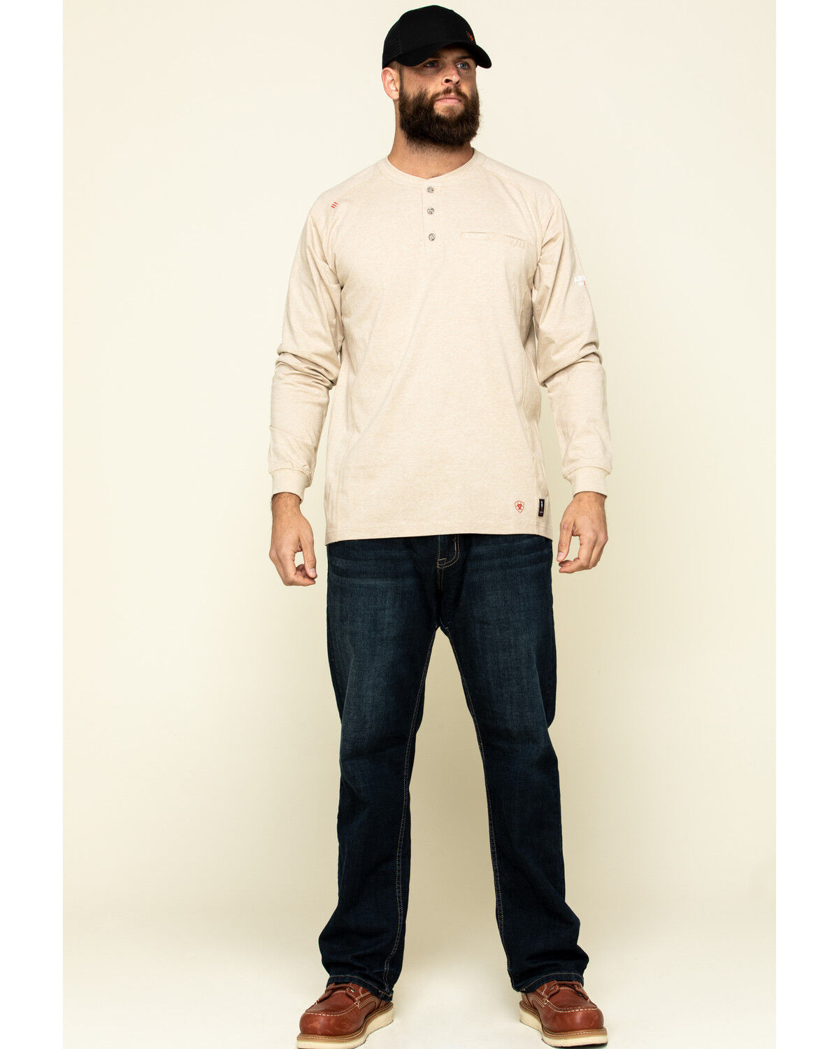 Image #6 - Ariat Men's FR Air Henley Soar Graphic Long Sleeve Work T-Shirt, , hi-res