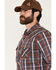 Image #2 - Cody James Men's FR McGregor Plaid Print Long Sleeve Snap Work Shirt, Red, hi-res