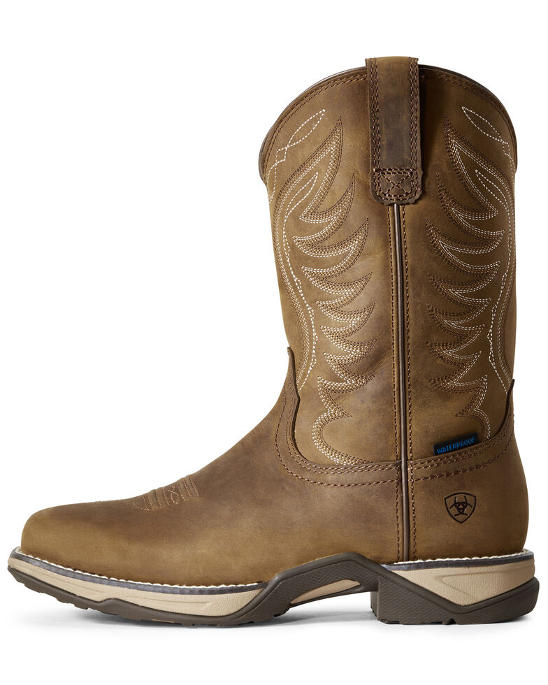 Ariat Women's Anthem Waterproof Western Boots - Square Toe, Brown, hi-res