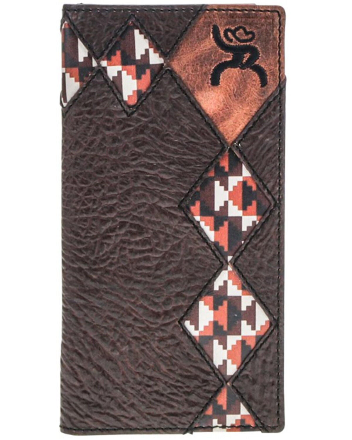 Hooey Men's Tahonta Patchwork Rodeo Wallet, Brown, hi-res
