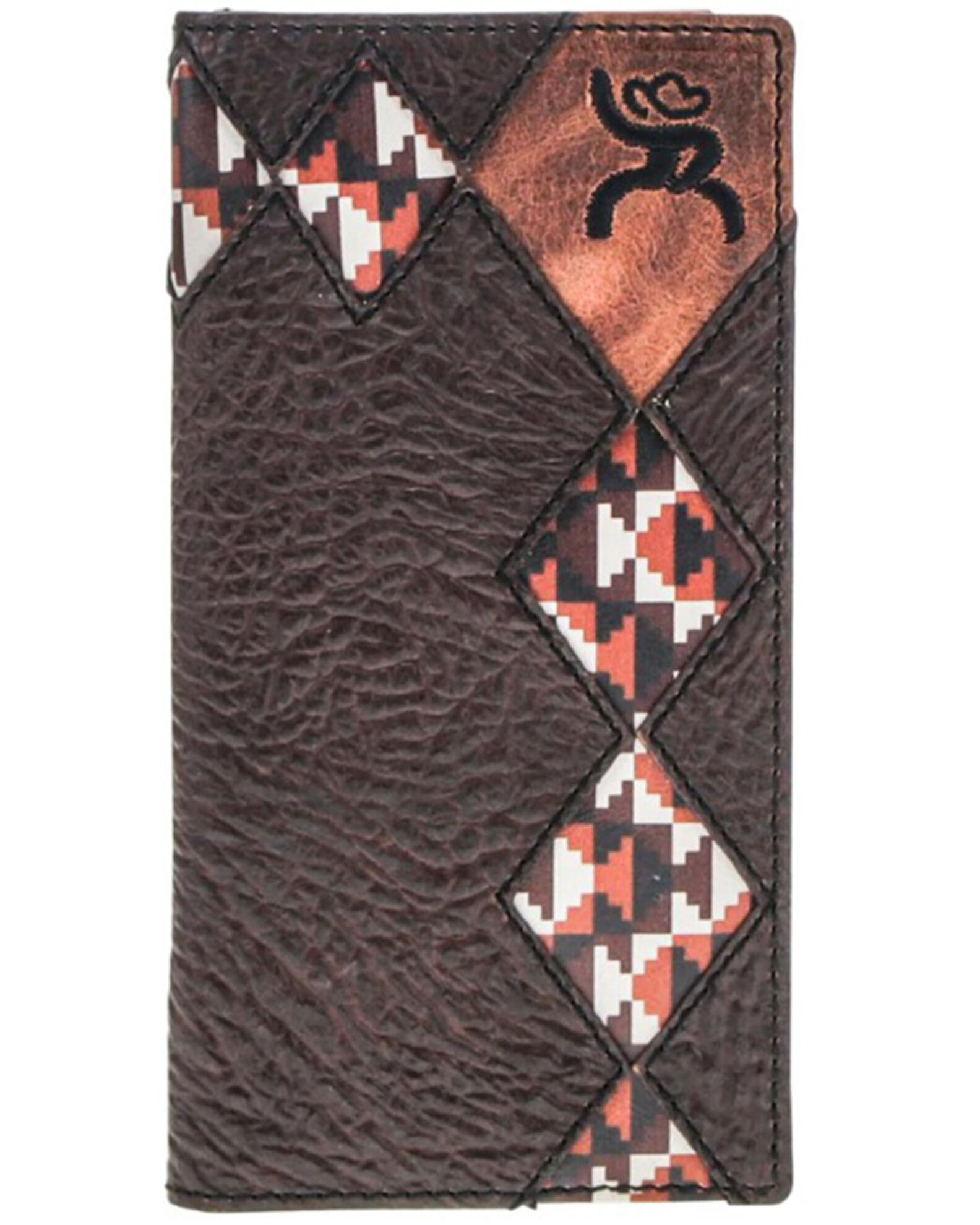 Image #1 - Hooey Men's Tahonta Patchwork Rodeo Wallet, Brown, hi-res