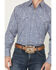 Image #3 - Ely Walker Men's Paisley Print Long Sleeve Pearl Snap Western Shirt, Navy, hi-res