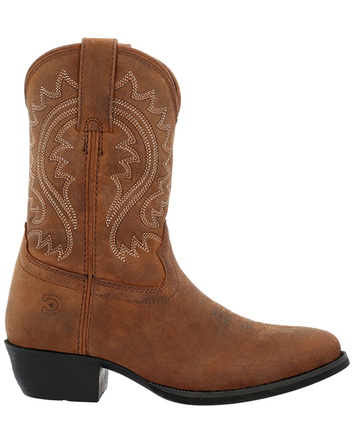 Image #2 - Durango Girls' Shyloh Western Boots - Round Toe, Brown, hi-res