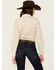 Image #4 - Wrangler Retro Women's Plaid Print Long Sleeve Pearl Snap Western Shirt, Cream, hi-res