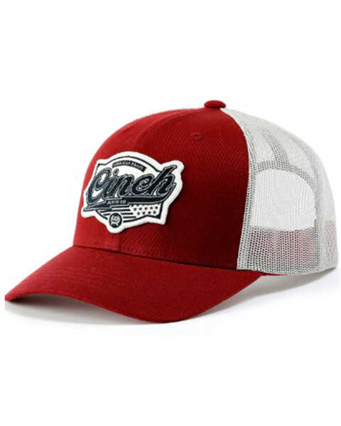 Cinch Men's Logo Ball Cap, Red, hi-res
