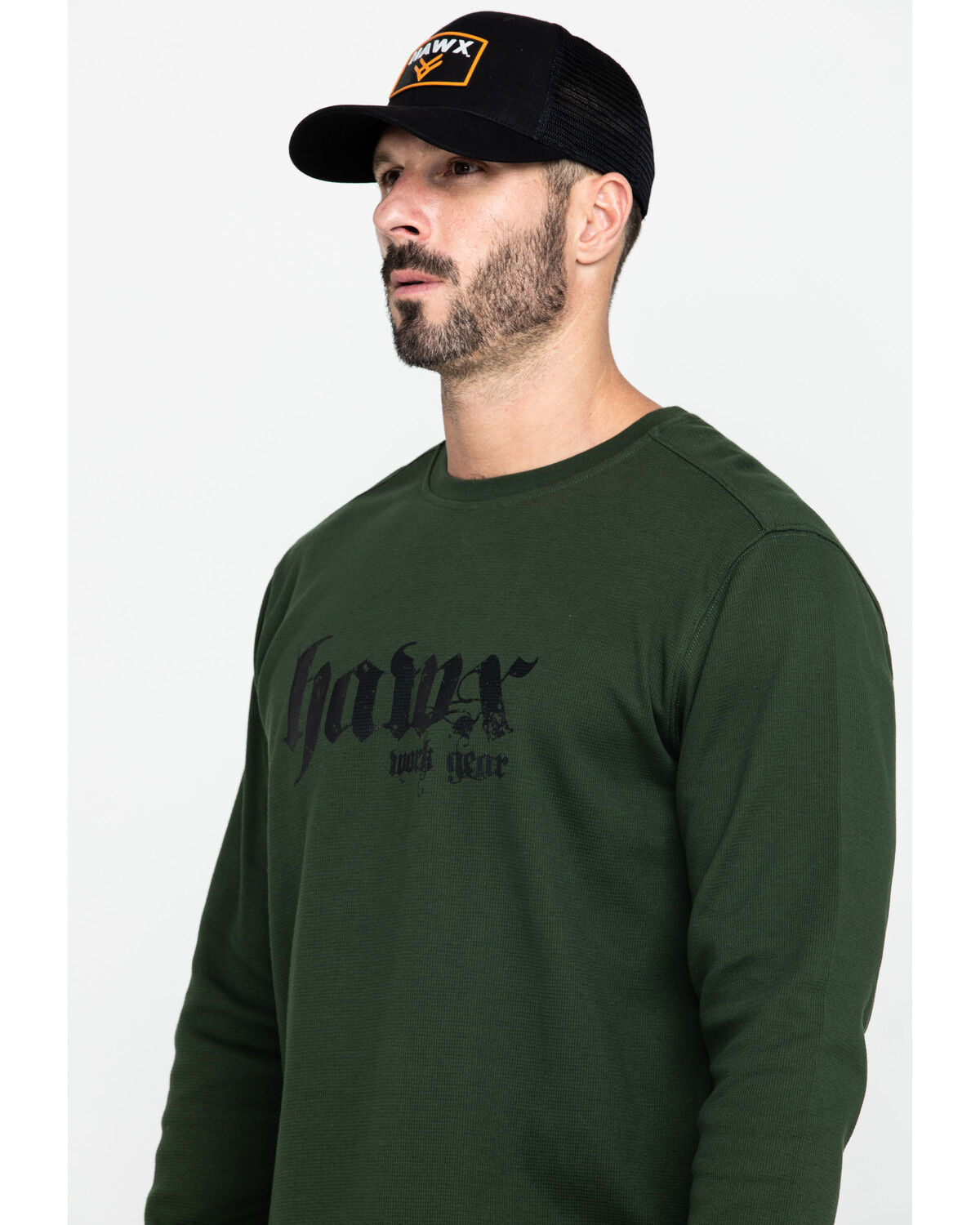 Green Graphic Thermal Long Sleeve Work
