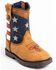 Cody James Toddler Boys' USA Flag Western Boots - Broad Square Toe, Brown, hi-res