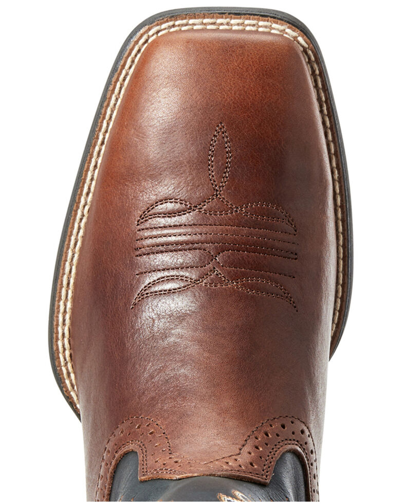 Ariat Men's Cognac Candy Western Boots - Square Toe, Black/brown, hi-res