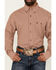 Image #3 - George Strait By Wrangler Men's Plaid Print Long Sleeve Button-Down Stretch Western Shirt, Brown, hi-res