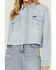 Image #3 - Wrangler Retro Women's Long Sleeve Snap Denim Cropped Western Shirt, Blue, hi-res