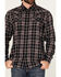 Image #3 - Moonshine Spirit Men's Dobby Plaid Print Long Sleeve Snap Wester Shirt, Black, hi-res