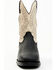 Image #4 - Rocky Men's Rugged Trail Pull On Western Work Boots - Steel Toe , Black/white, hi-res