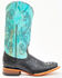 Image #2 - Ferrini Women's Black Caiman Print Western Boots - Square Toe, Black, hi-res