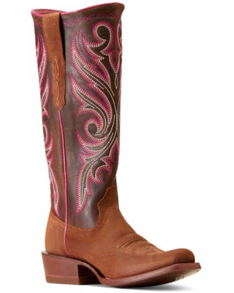 Ariat Women's Futurity Starlight Western Boots - Square Toe, Brown, hi-res