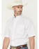 Image #2 - George Strait by Wrangler Men's Geo Print Short Sleeve Button-Down Stretch Western Shirt, White, hi-res