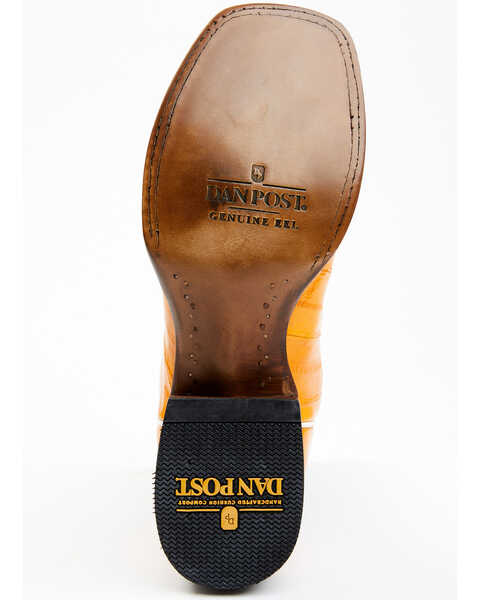 Image #7 - Dan Post Men's Buttercup Eel Exotic Western Boots - Broad Square Toe , Brown, hi-res