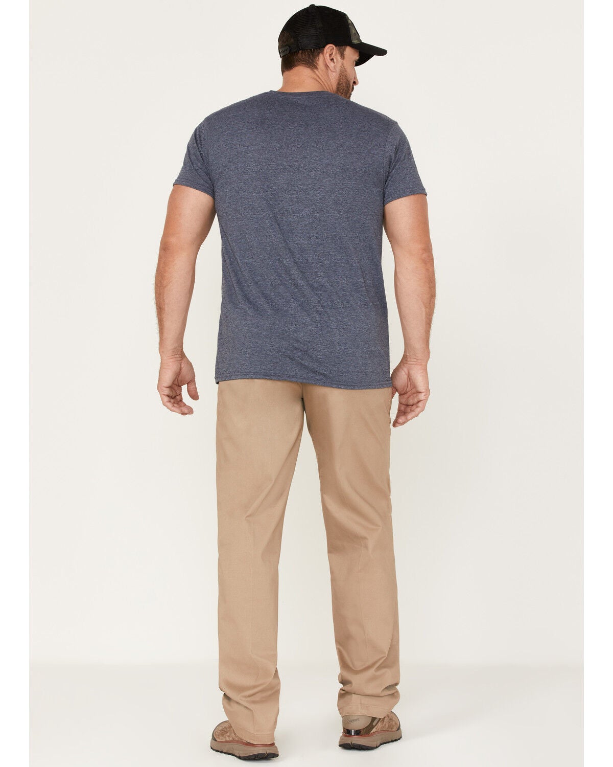 Khaki Casual Flat Front Western Pants 