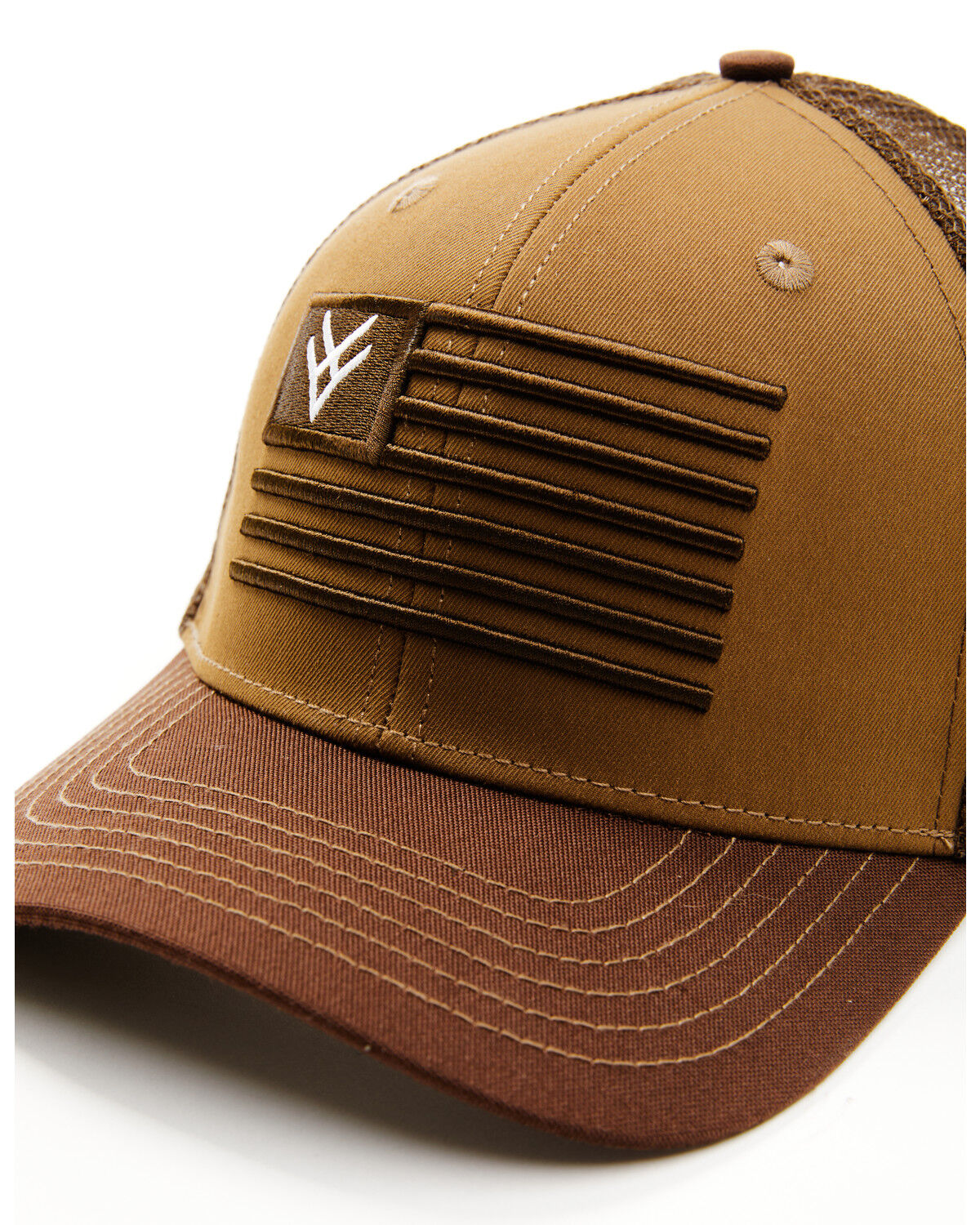 Image #2 - Hawx Men's American Flag Ball Cap, Brown, hi-res