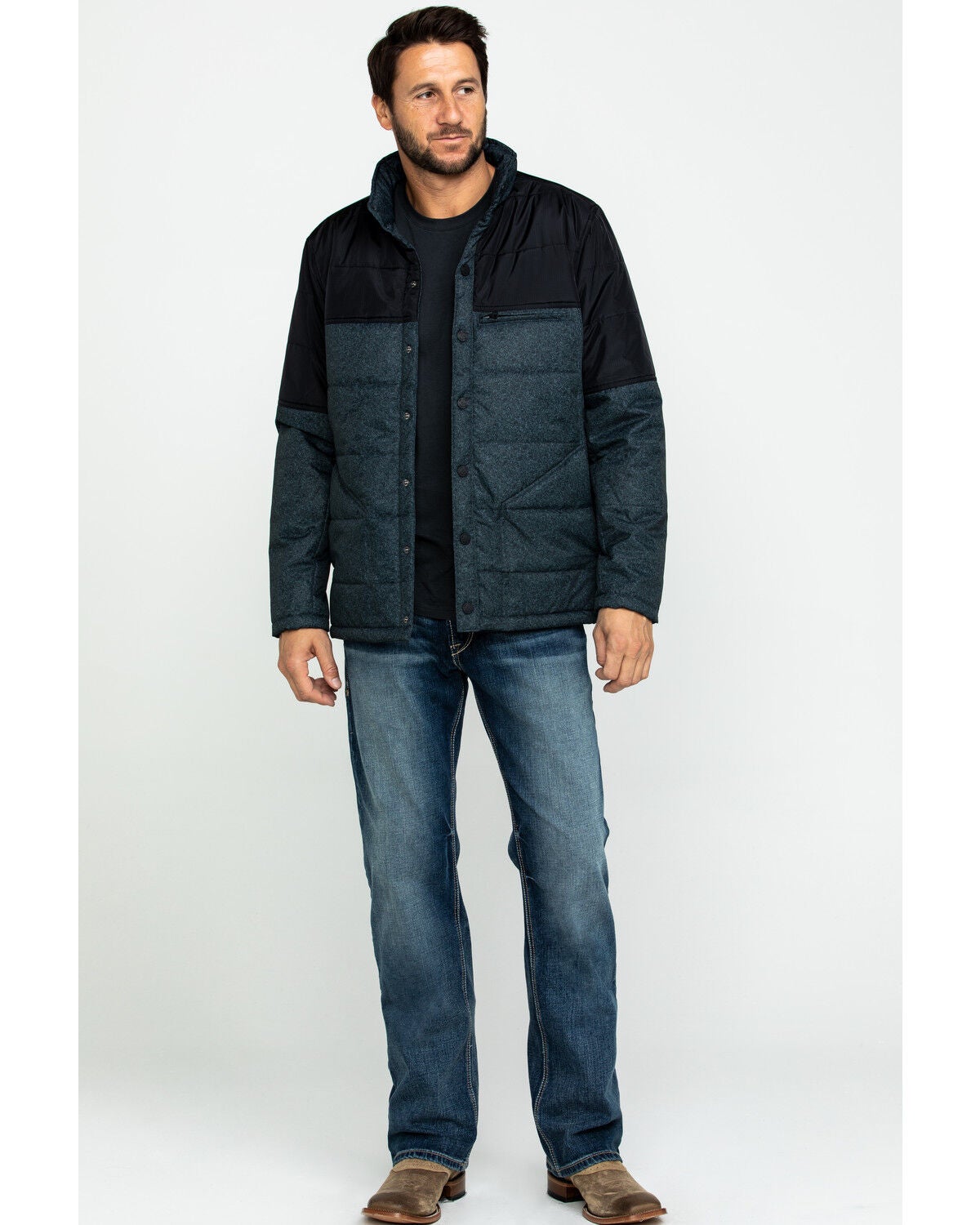 Image #6 - Cody James Men's Climber Lightweight Two-Tone Puffer Coat , , hi-res