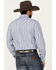 Image #4 - Rough Stock by Panhandle Men's Dobby Striped Print Long Sleeve Pearl Snap Western Shirt, Blue, hi-res
