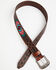 Image #1 - Cody James Men's Southwestern Embossed Needlepoint Leather Belt, Brown, hi-res