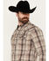 Image #2 - Moonshine Spirit&reg; Men's Load Plaid Print Long Sleeve Snap Western Shirt, Tan, hi-res
