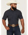 Image #1 - RANK 45&reg; Men's Rodeo Tech 2.0 8 Spec Geo Print Short Sleeve Snap Stretch Performance Shirt, Black, hi-res