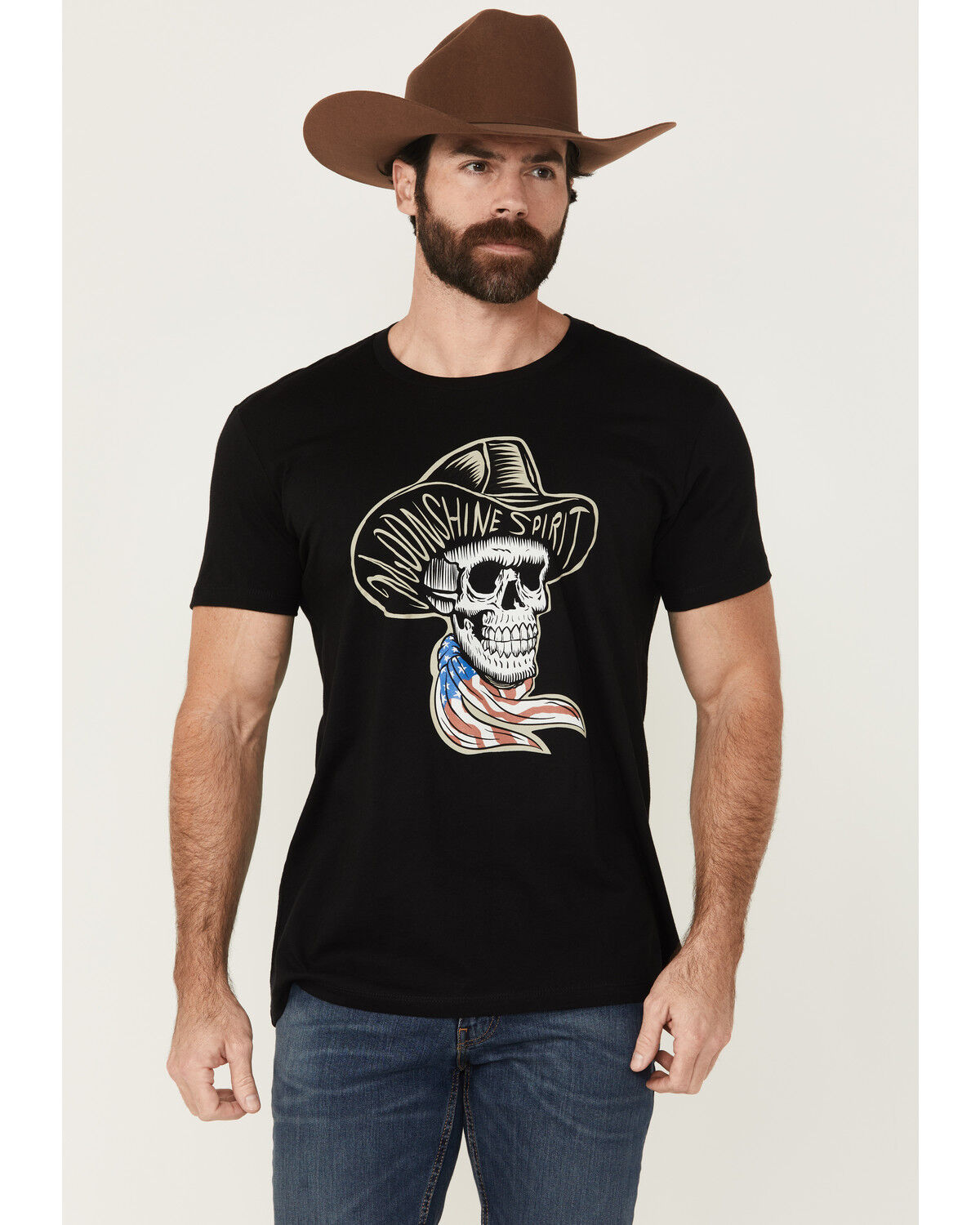 Image #1 - Moonshine Spirit Men's Old Friend Short Sleeve Graphic T-Shirt, Black, hi-res