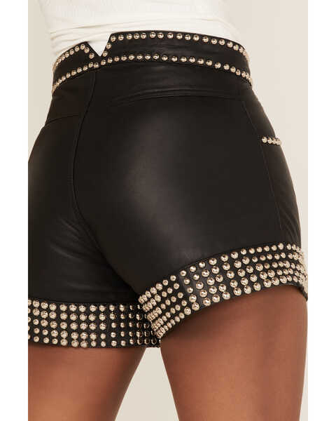 DROMe High Waist Leather Shorts With Belt women - Glamood Outlet
