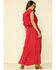 Stetson Women's Red Textured Ruffle Maxi Dress, Red, hi-res