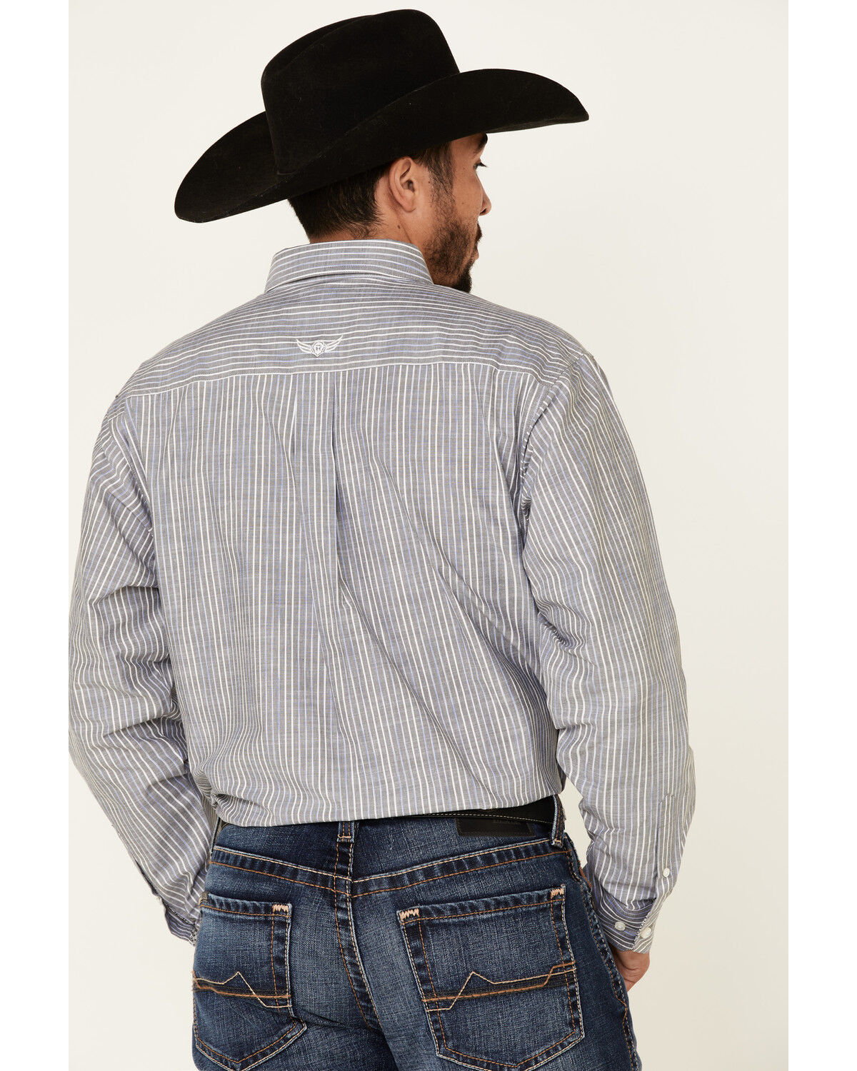 Image #4 - Ariat Men's Structure Stretch Striped Long Sleeve Western Shirt, , hi-res