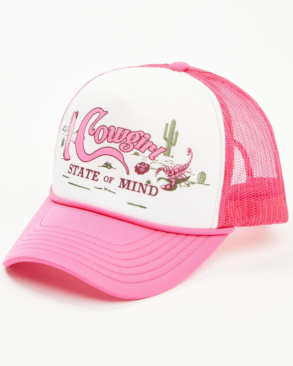 Image #1 - Shyanne Women's Cowgirl State Of Mind Ball Cap, Pink, hi-res