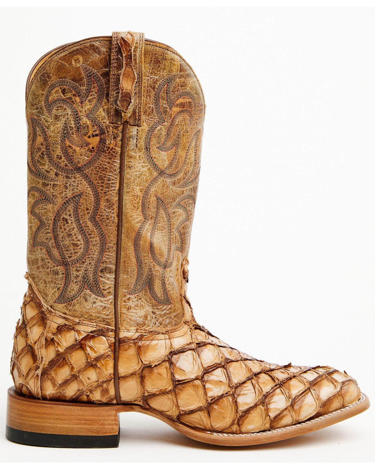 Image #2 - Cody James Men's Pirarucu Exotic Boots - Broad Square Toe, Brown, hi-res