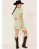 Image #3 - Shyanne Women's Floral Print Button Front Skirt, Seafoam, hi-res