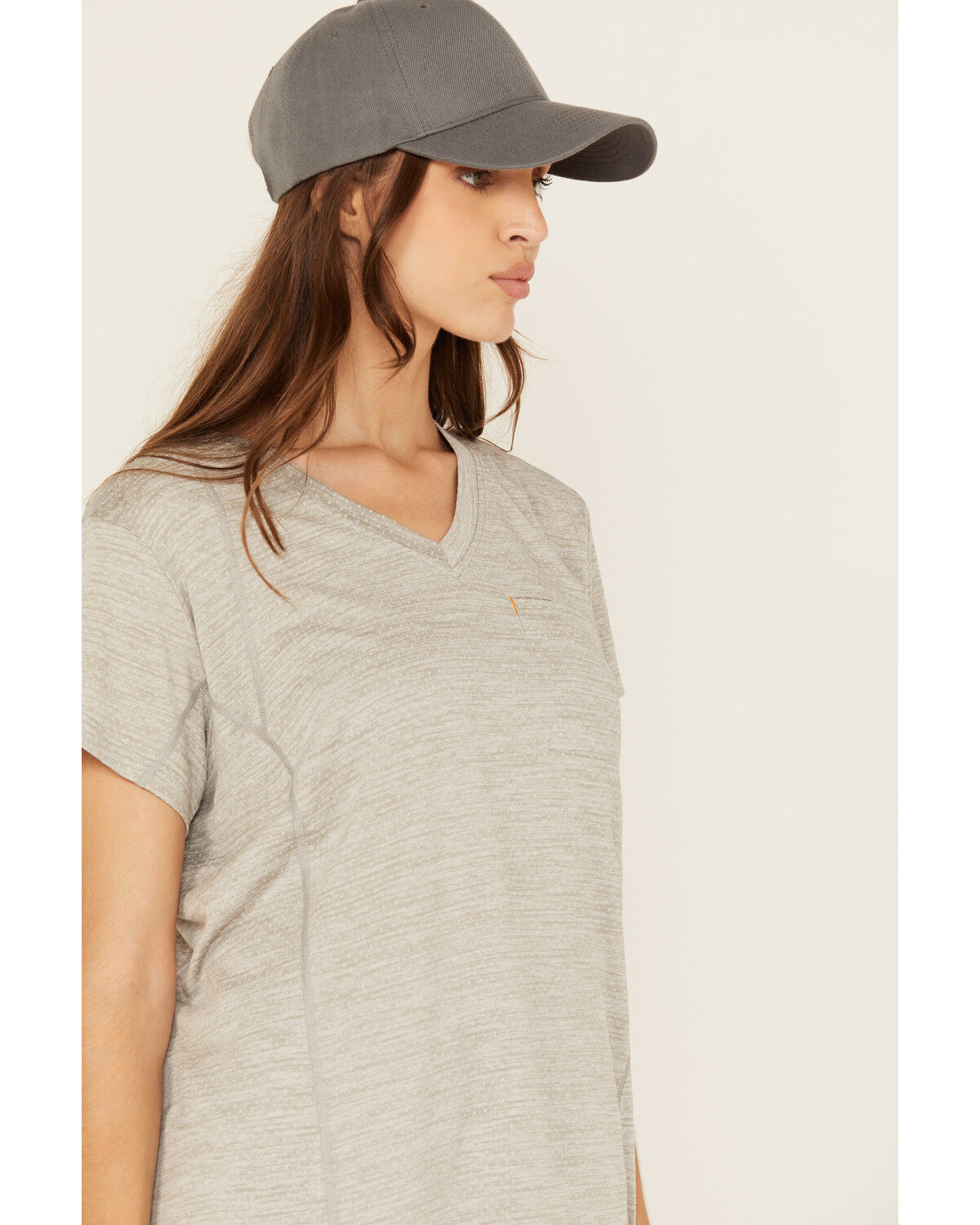 Image #2 - Ariat Women's Rebar Evolution Short Sleeve Work Tee, Dark Grey, hi-res